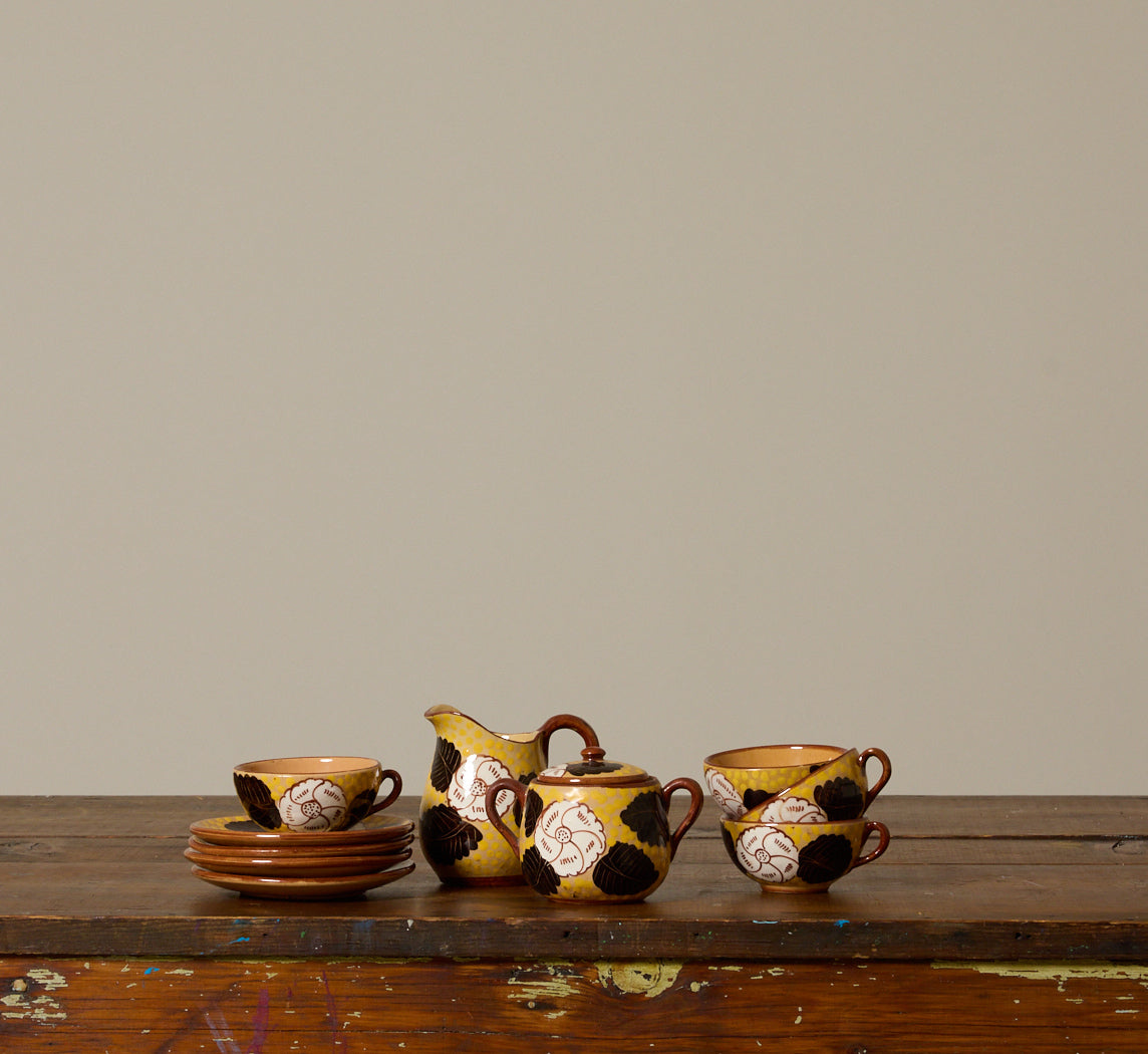 VINTAGE SICILIAN PETITE HAND PAINTED TEA SET