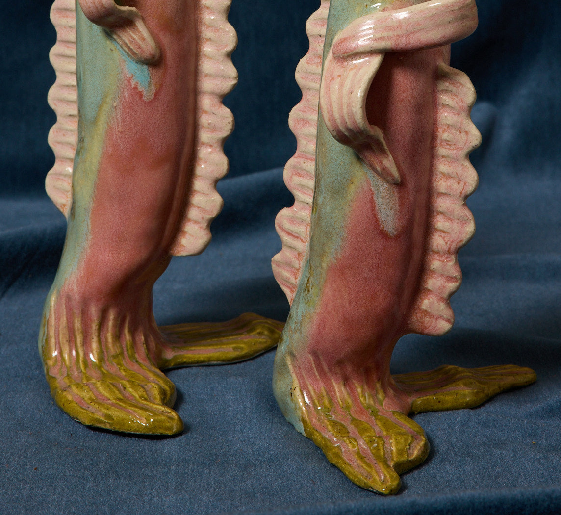GREEN FISH VASE BY PEARCE WILLIAMS