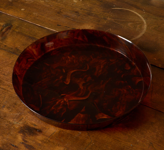 1970S ITALIAN TORTOISE SHELL LUCITE TRAY
