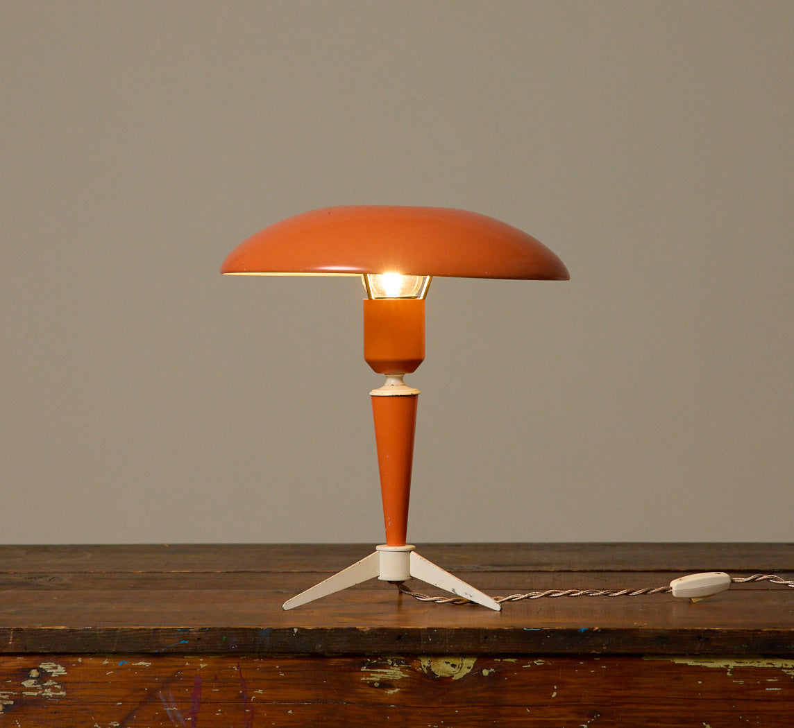 1950S BIJOU ORANGE TABLE LAMP BY LOUIS KALFF