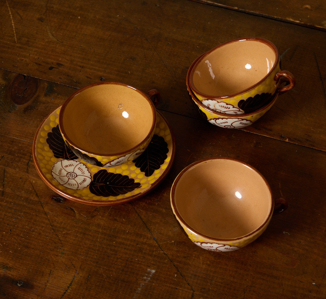 VINTAGE SICILIAN PETITE HAND PAINTED TEA SET