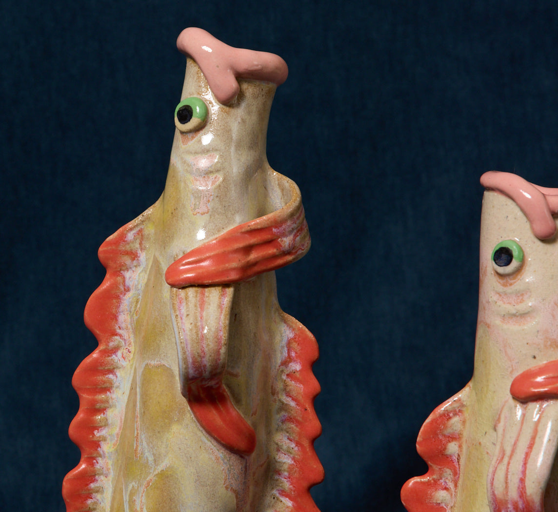 CORAL FISH VASE BY PEARCE WILLIAMS