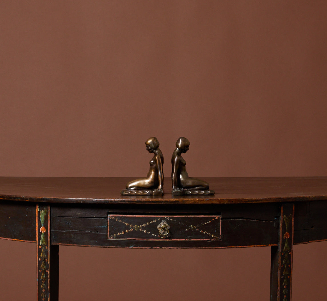 PAIR OF 1920S ART DECO BRONZE KNEELING NUDE BOOKENDS