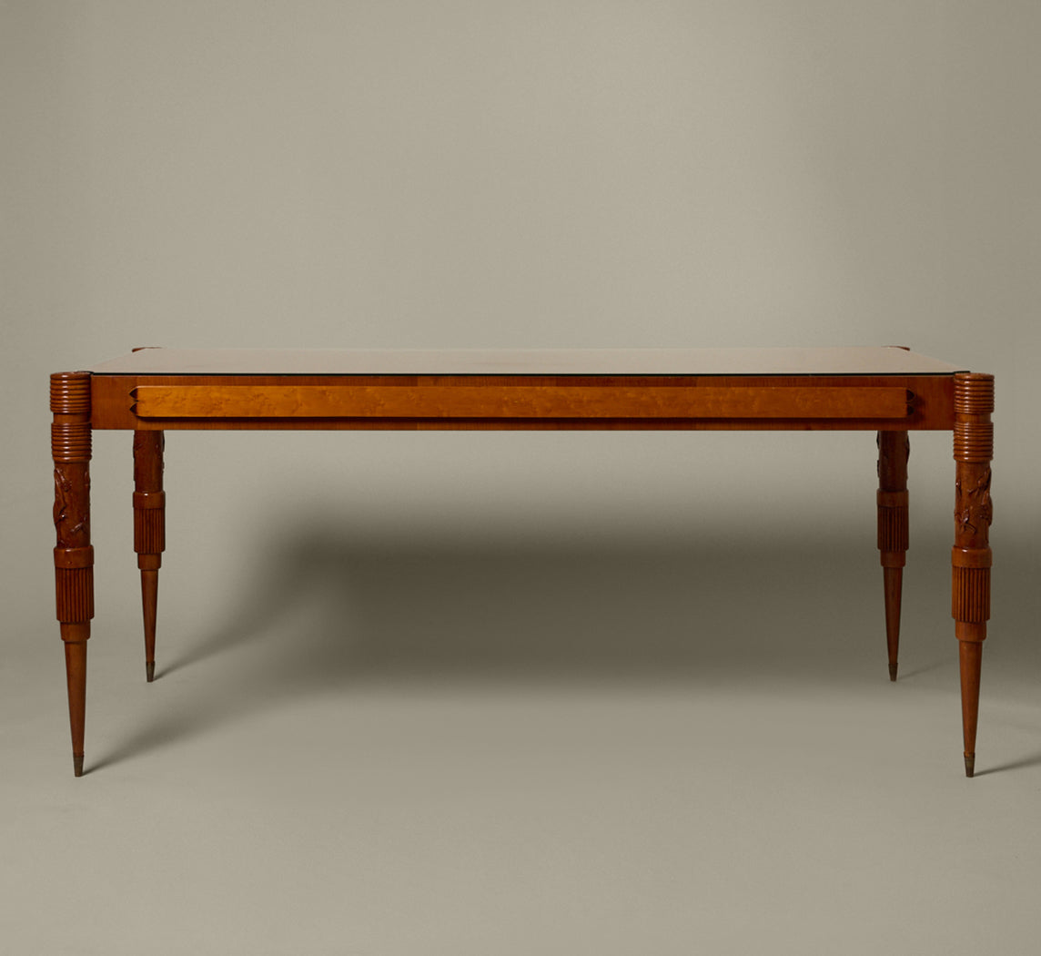 1940S ITALIAN OAK WOOD DINING TABLE BY PIER LUIGI COLLI