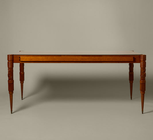 1940S ITALIAN OAK WOOD DINING TABLE BY PIER LUIGI COLLI