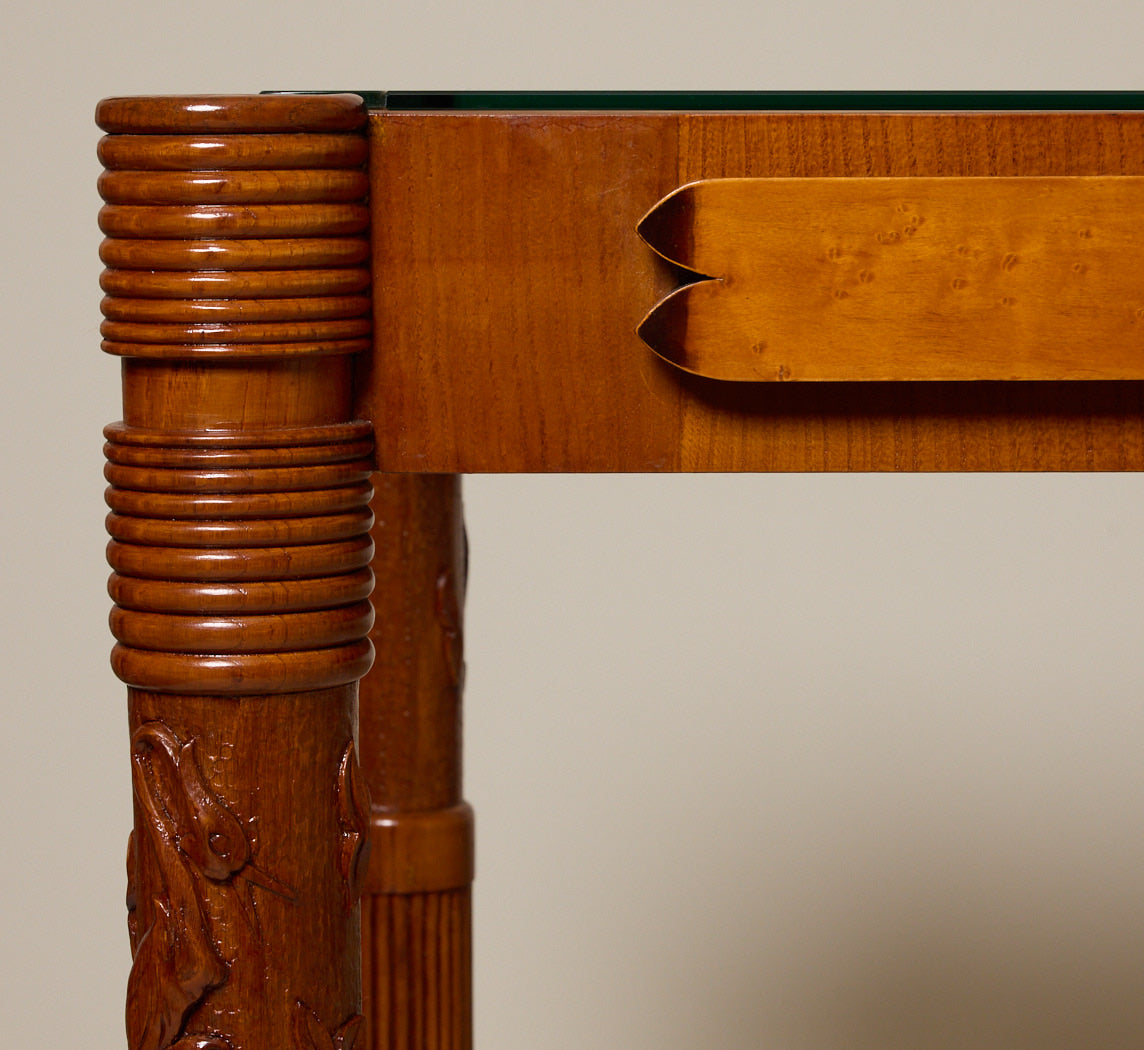 1940S ITALIAN OAK WOOD DINING TABLE BY PIER LUIGI COLLI