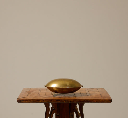 VINTAGE BRASS COPPER FOOTED TRINKET BOX