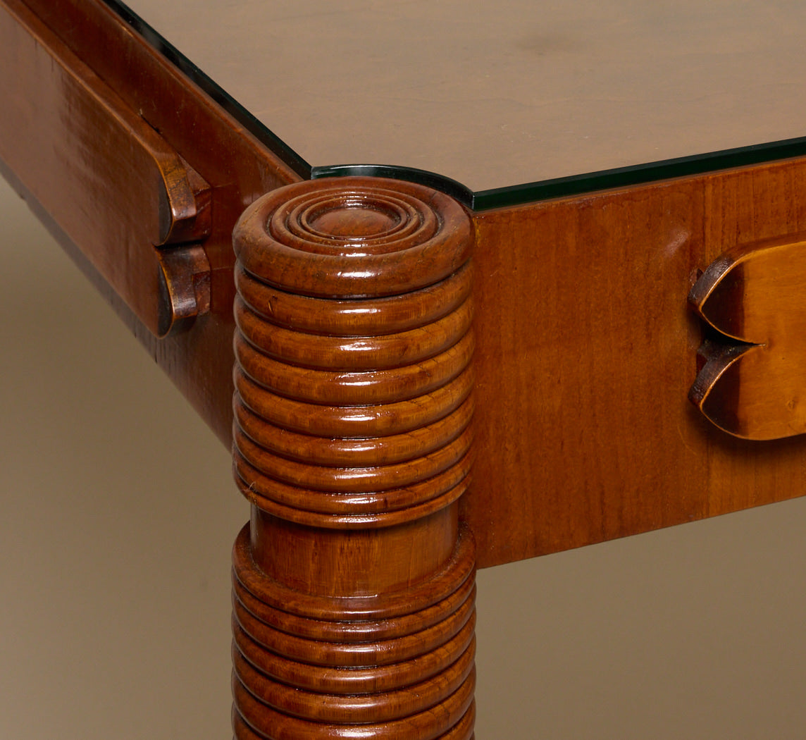 1940S ITALIAN OAK WOOD DINING TABLE BY PIER LUIGI COLLI