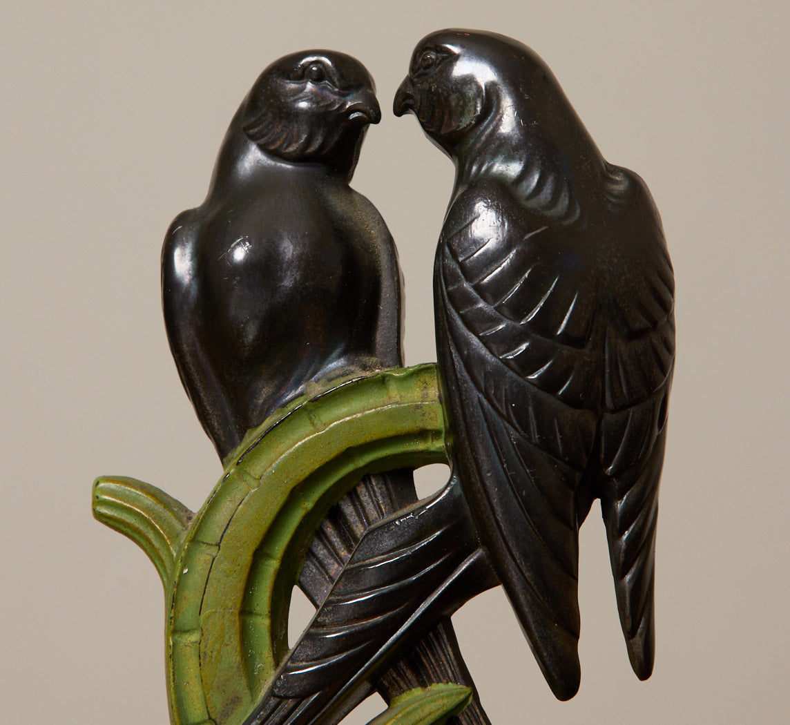 PAIR OF 1930S BIRD BOOKENDS