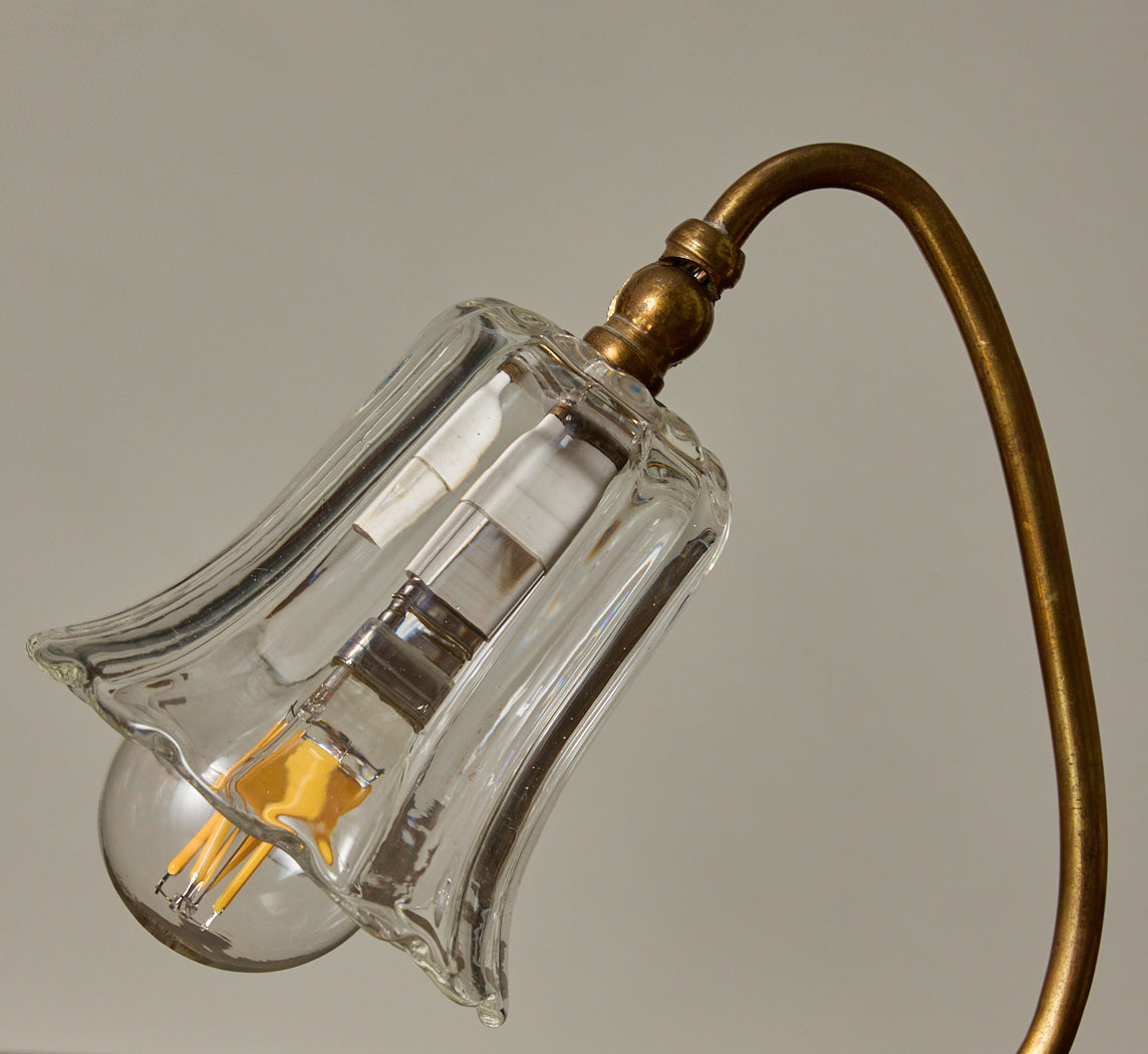 PAIR OF BELLFLOWER MURANO GLASS TABLE LAMPS