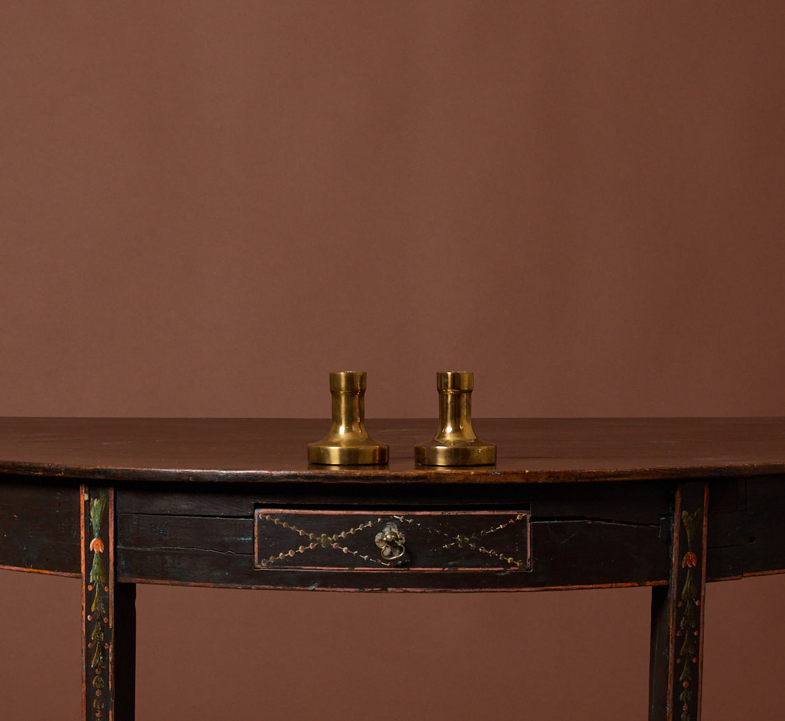 PAIR OF PETITE VINTAGE BRASS CANDLESTICK HOLDERS