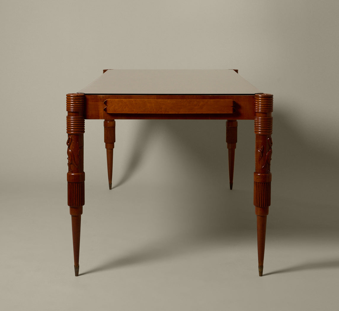 1940S ITALIAN OAK WOOD DINING TABLE BY PIER LUIGI COLLI