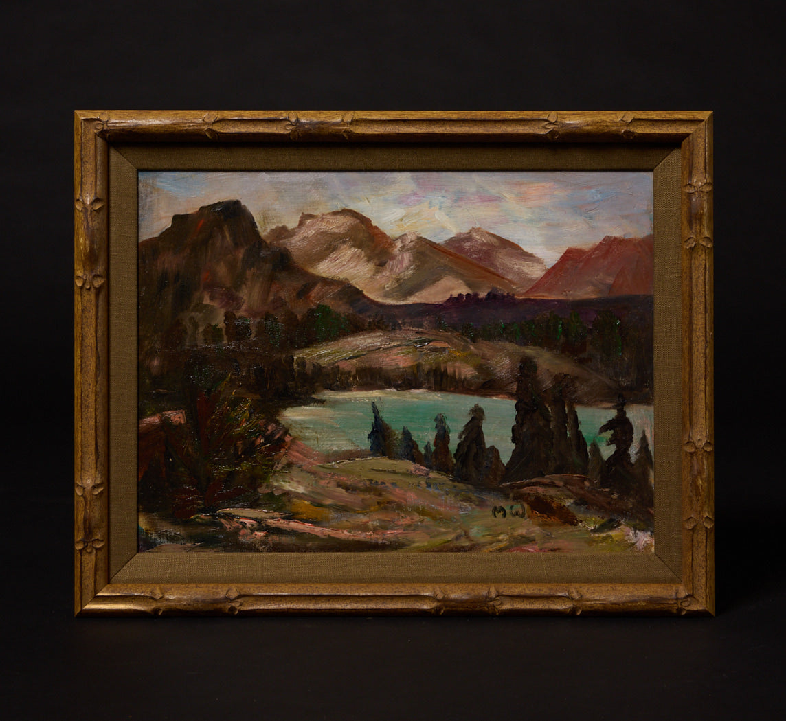 1950S CALIFORNIA LAKE LANDSCAPE