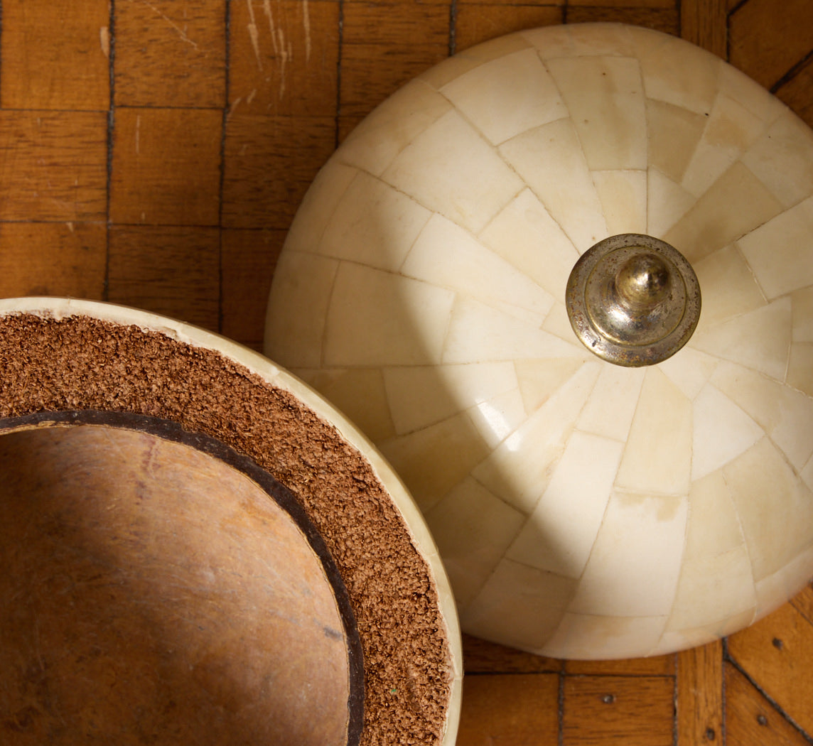1940S COCONUT SHELL ICE BUCKET