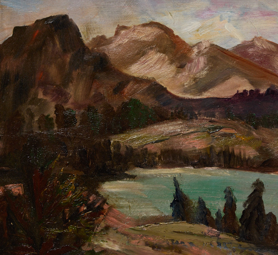 1950S CALIFORNIA LAKE LANDSCAPE