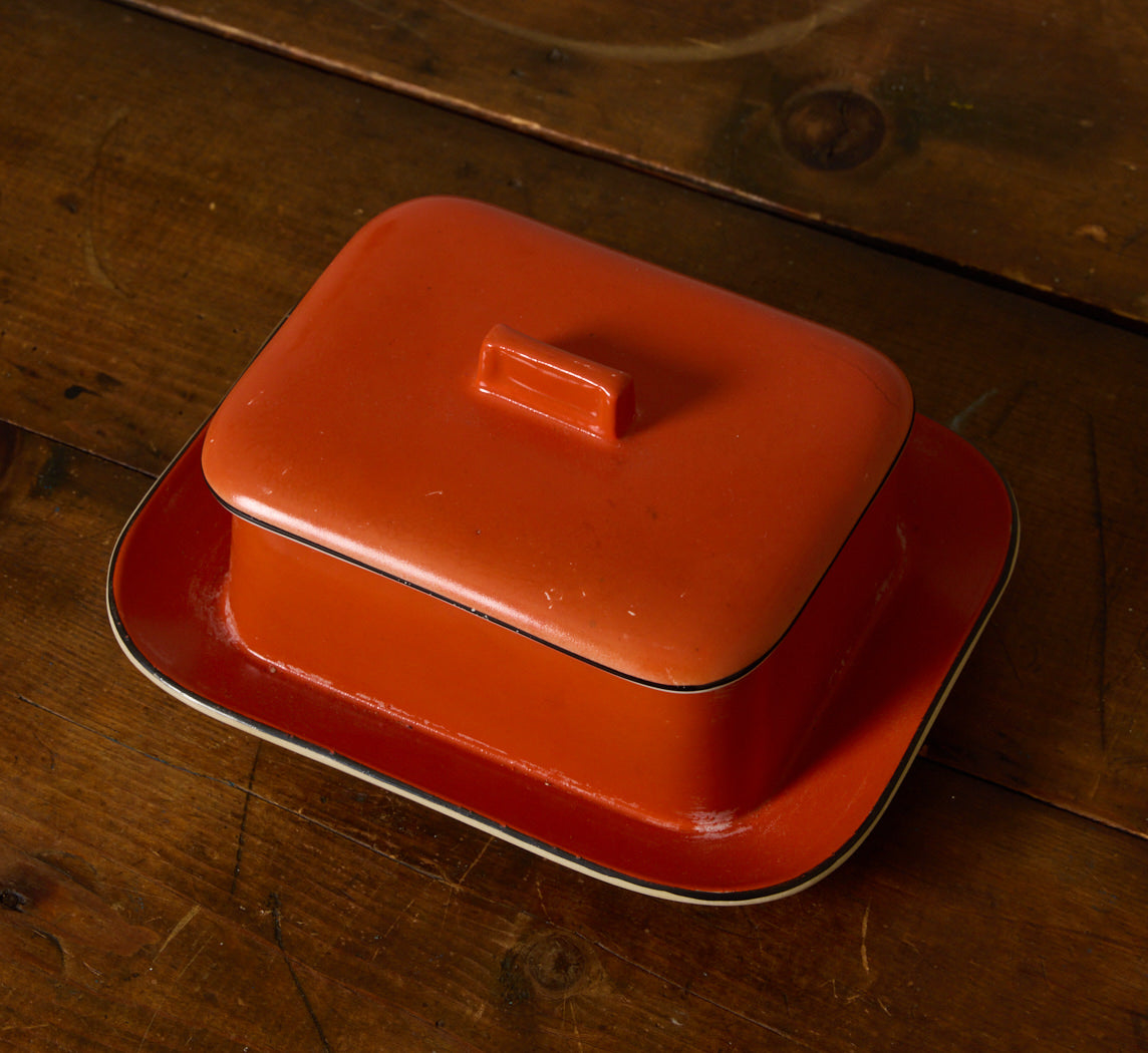 ART DECO BELGIAN VERMILLION CERAMIC DISH