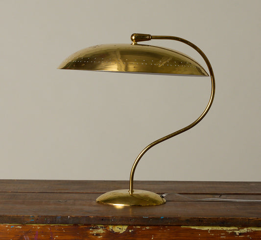 MID CENTURY BRASS LAMP IN THE MANNER OF GERALD THURSTON