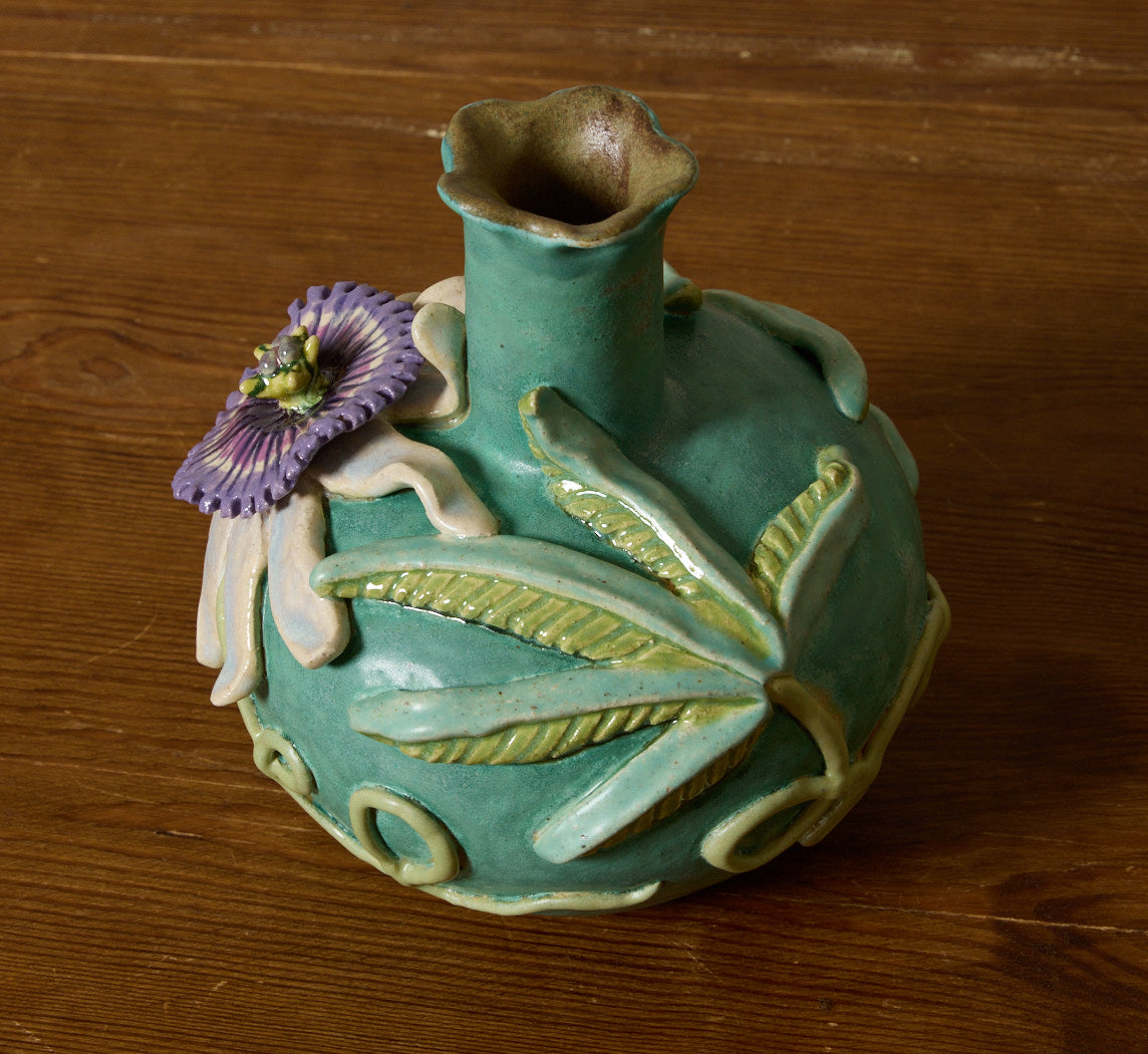 PASSION FLOWER VASE BY PEARCE WILLIAMS