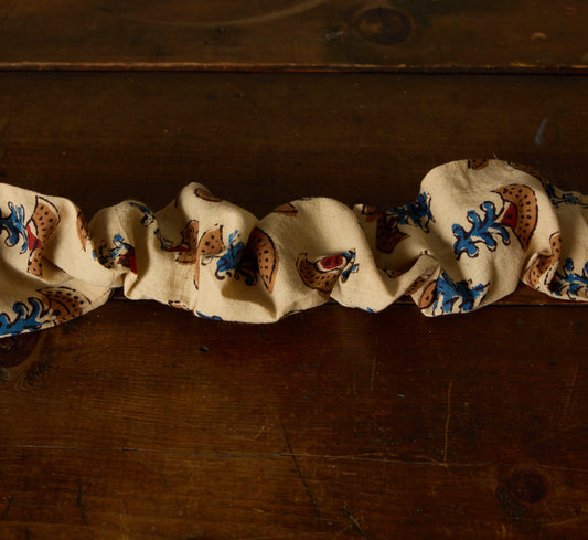 PIERCE & WARD ECRU BLOCK PRINT CORD COVER