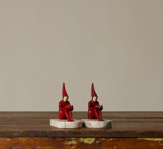 PAIR OF 1930S ART DECO PIXIE BOOKENDS ATTR TO J.B. HIRSCH II