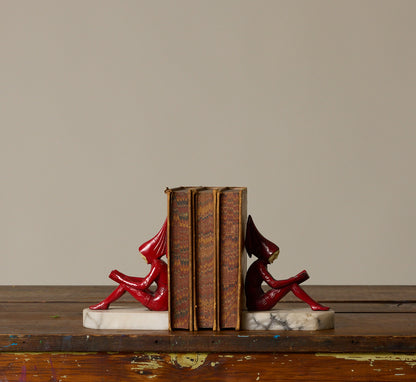 PAIR OF 1930S ART DECO PIXIE BOOKENDS ATTR TO J.B. HIRSCH II