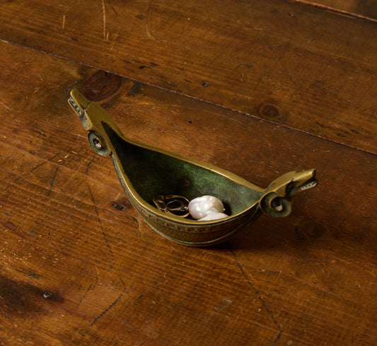 1930S ART DECO MAX LE VERRIER BRONZE NAVETTE TRINKET DISH