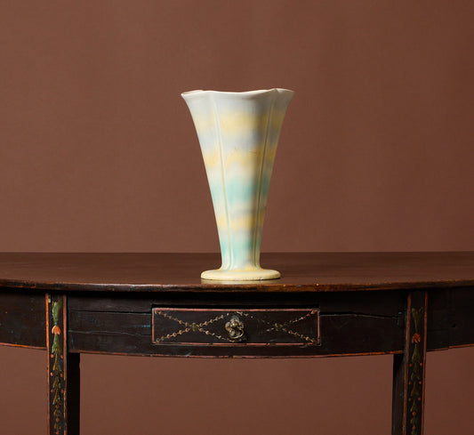 1930S ART DECO OMBRE GLAZED EARTHENWARE VASE