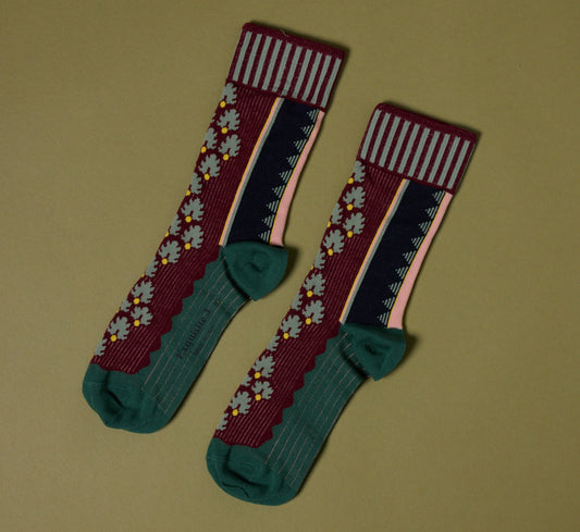 EXQUISITE J SOCK IN MULBERRY