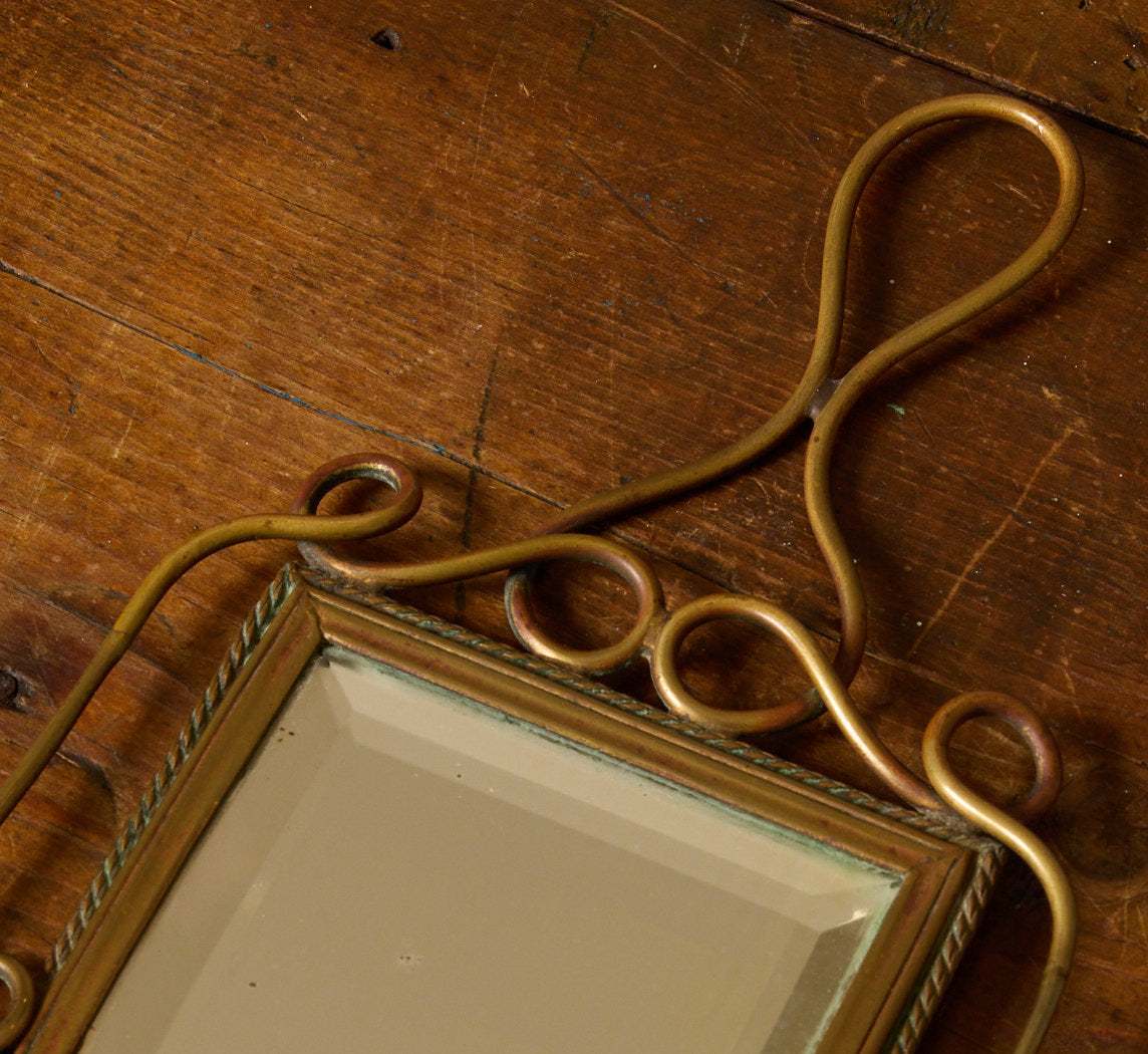 1950S ITALIAN GILT SCROLLWORK HAND MIRROR