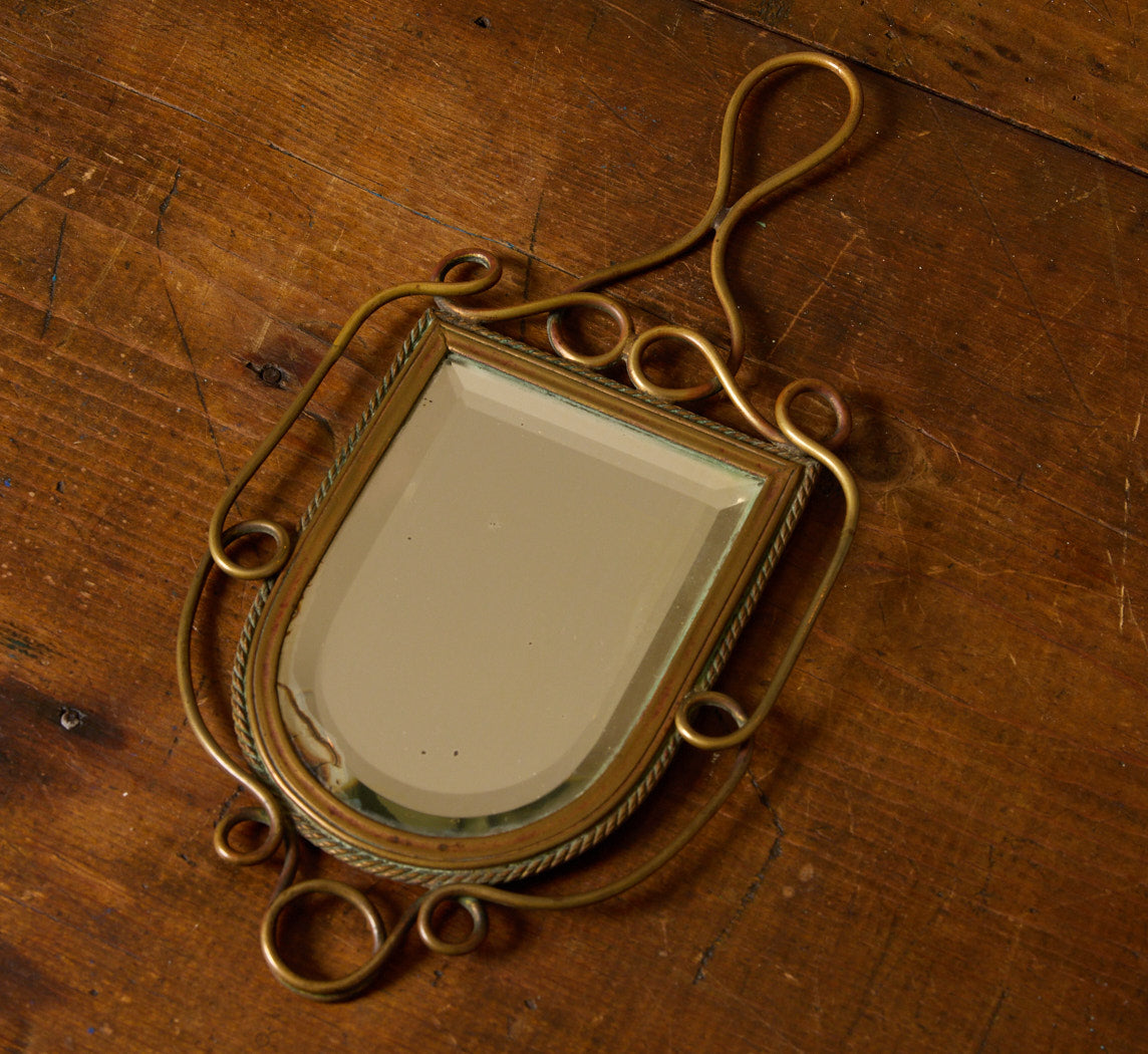 1950S ITALIAN GILT SCROLLWORK HAND MIRROR