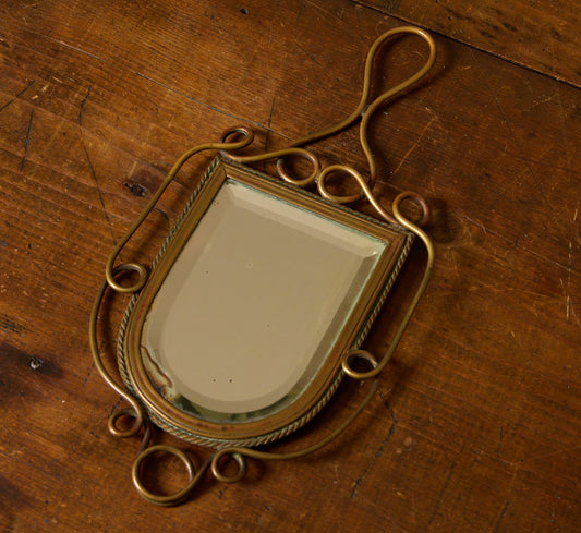 1950S ITALIAN GILT SCROLLWORK HAND MIRROR