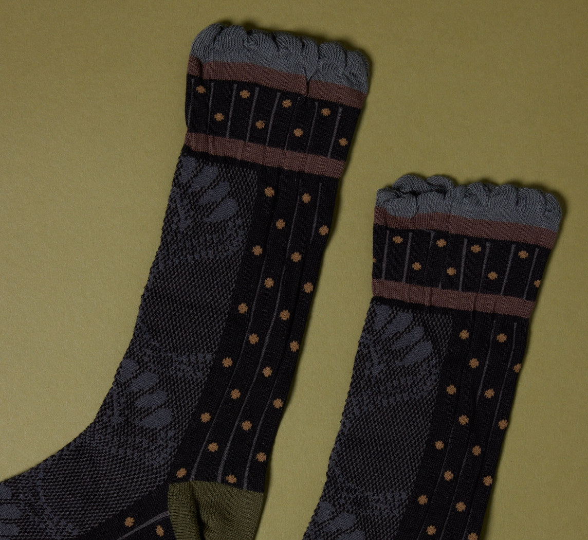 EXQUISITE J SOCKS IN MIDNIGHT