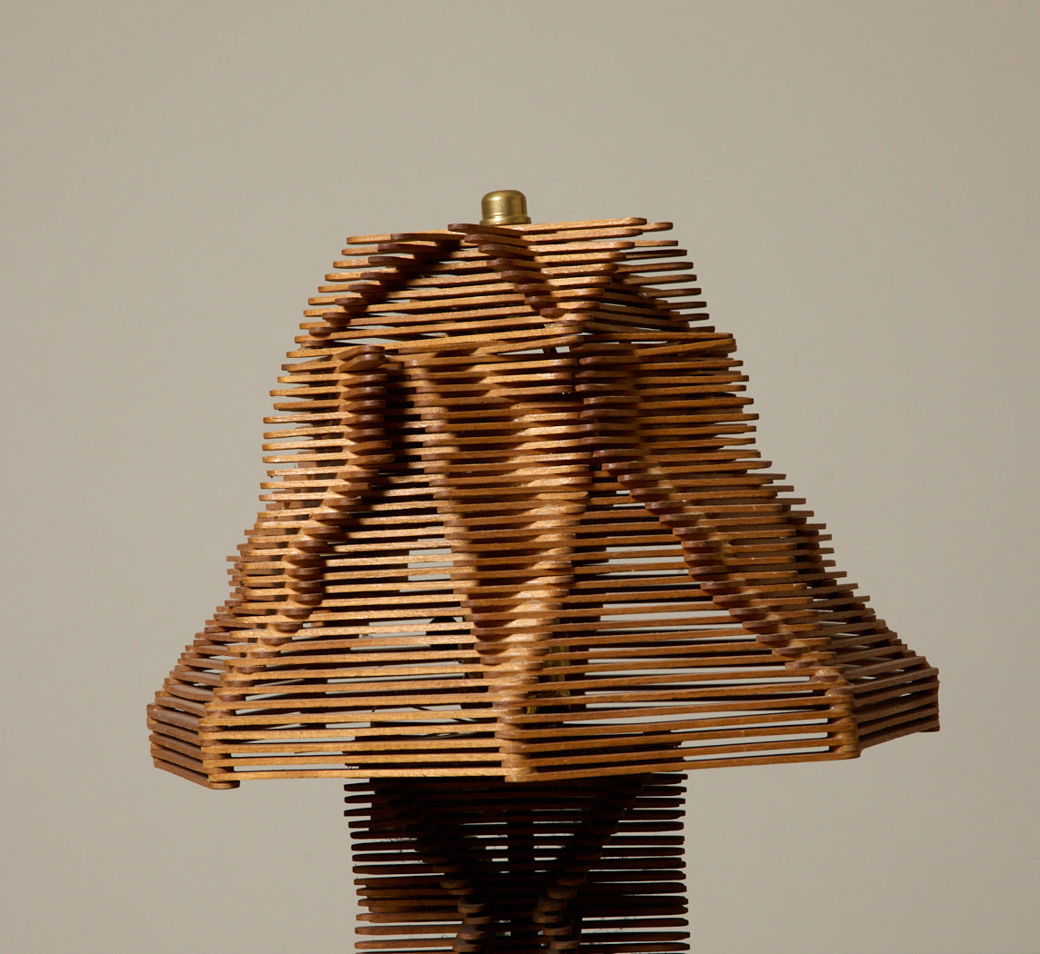 VINTAGE TRAMP ART POPSICLE LAMP