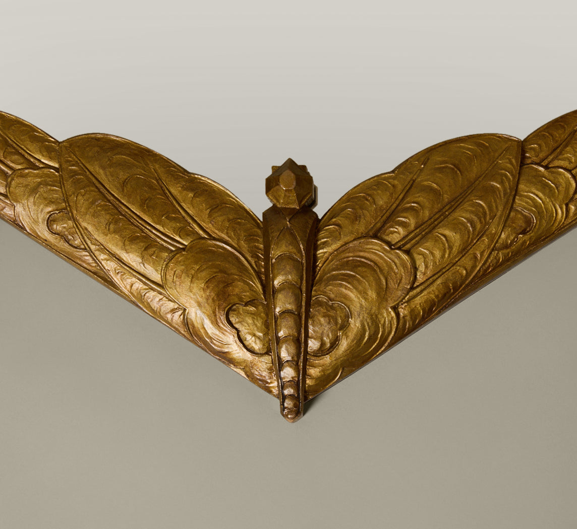 LATE 19TH CENTURY ITALIAN LACQUERED MIRROR WITH FIREFLY