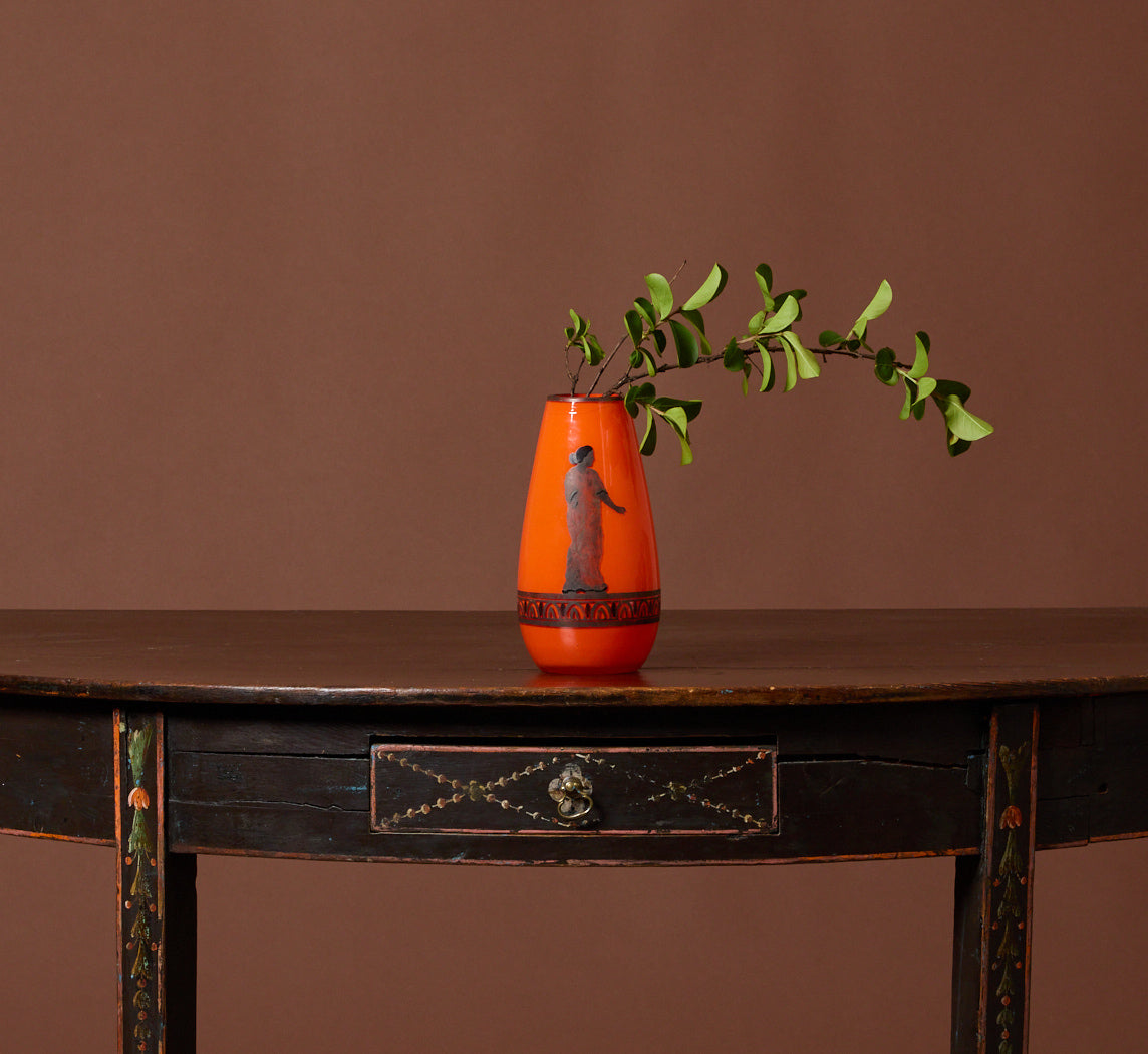 1930S CLASSICAL GREEK FIGURE TANGO GLASS VASE – Pierce & Ward