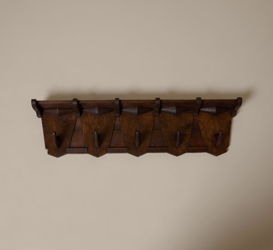 AMSTERDAM SCHOOL OAK WALL RACK, C. 1940S