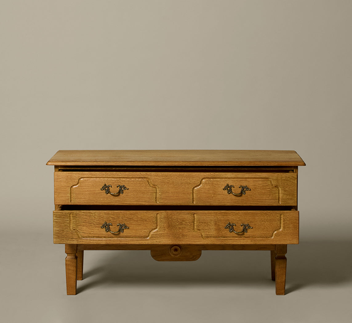 OAK HALL CHEST BY HENNING KJAERNULF, C. 1970'S