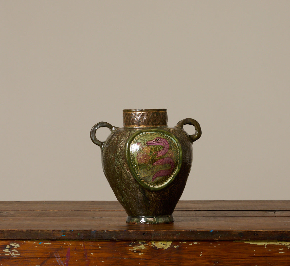 SNAKE IN THE GARDEN VASE BY TINA CHARAD