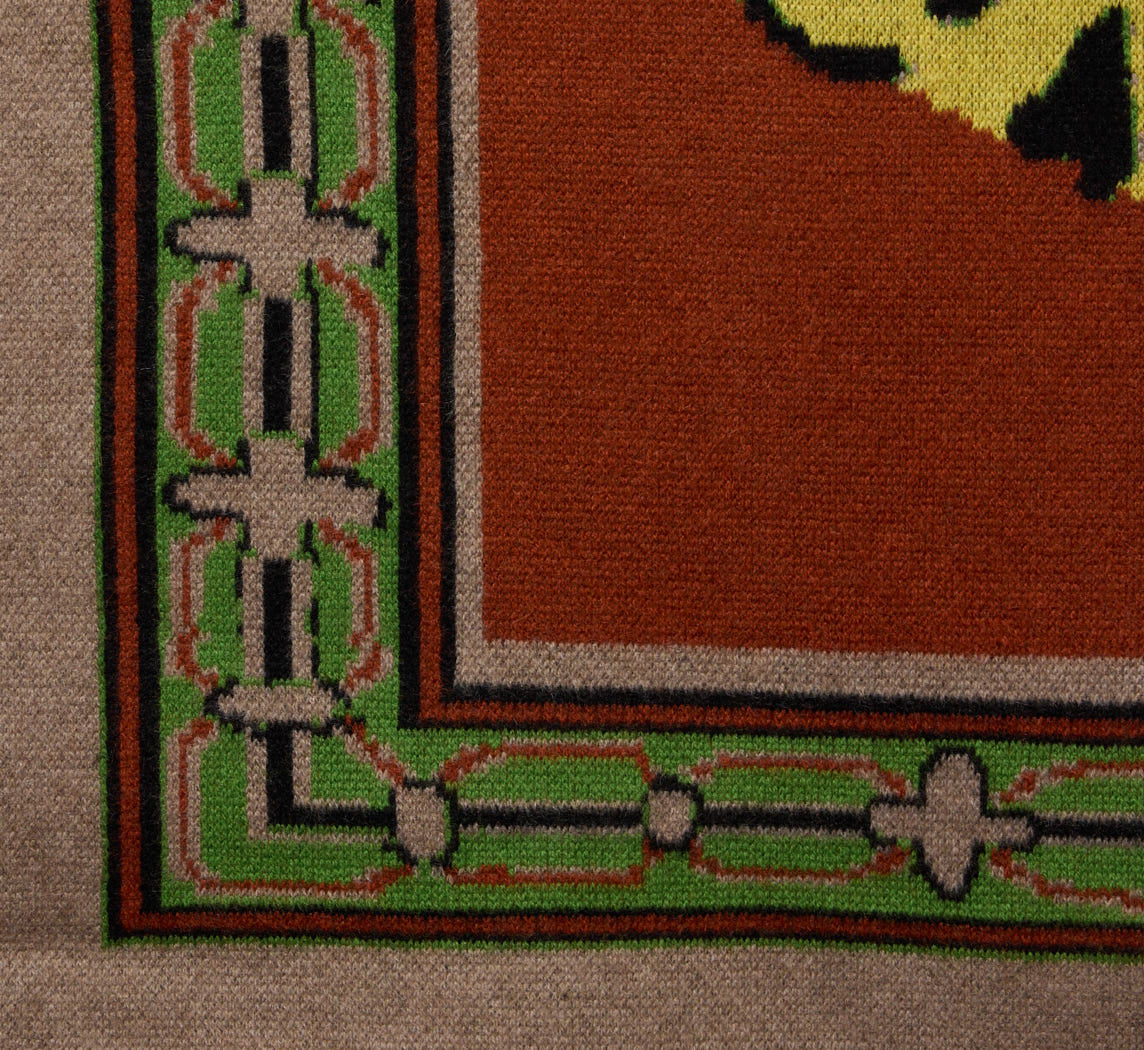 TIGER CARPET CASHMERE THROW BY SAVED NY