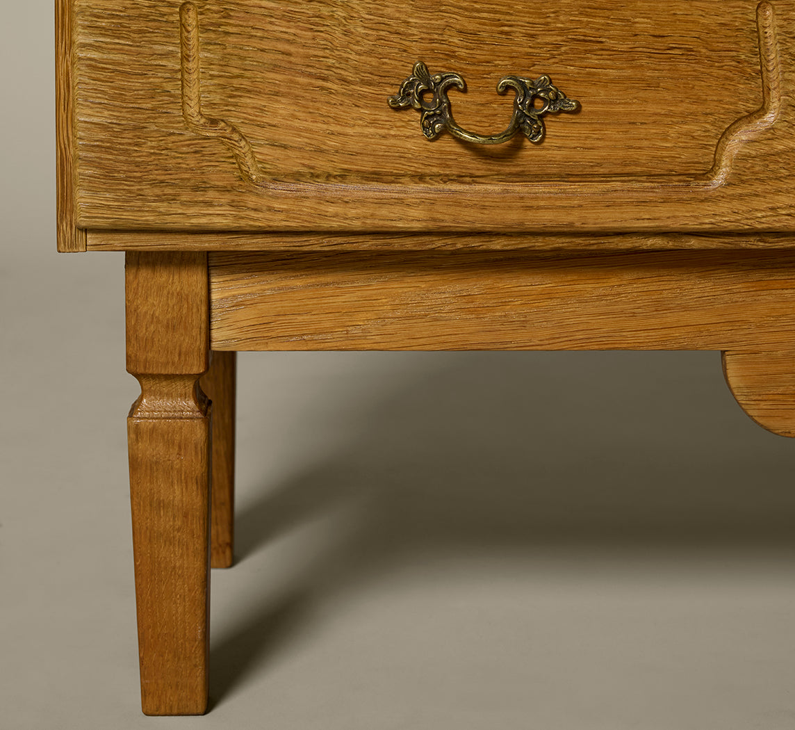 OAK HALL CHEST BY HENNING KJAERNULF, C. 1970'S