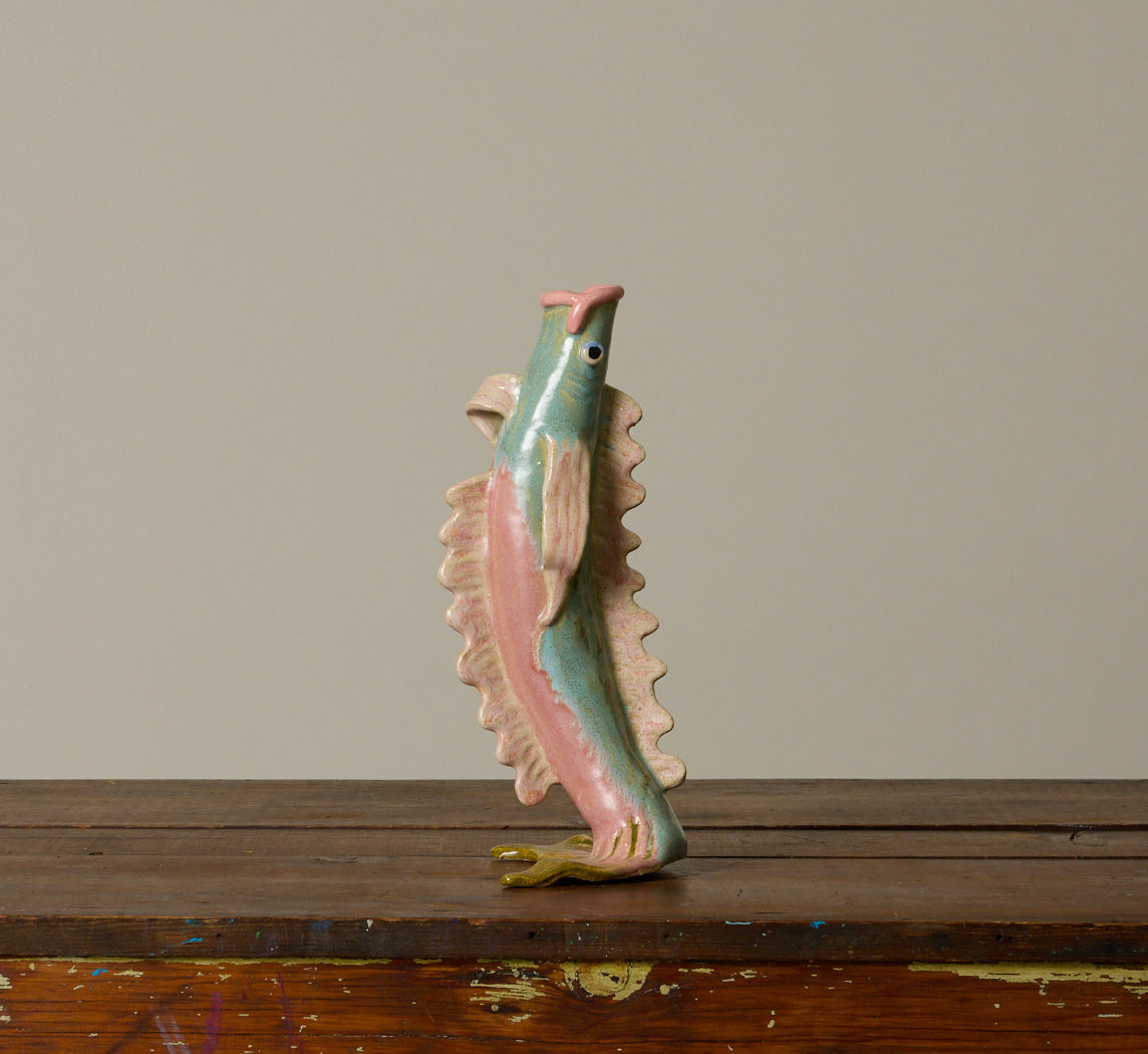 PEARCE WILLIAMS SMALL GREEN FISH VASE