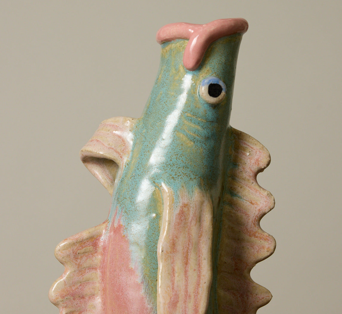 PEARCE WILLIAMS SMALL GREEN FISH VASE