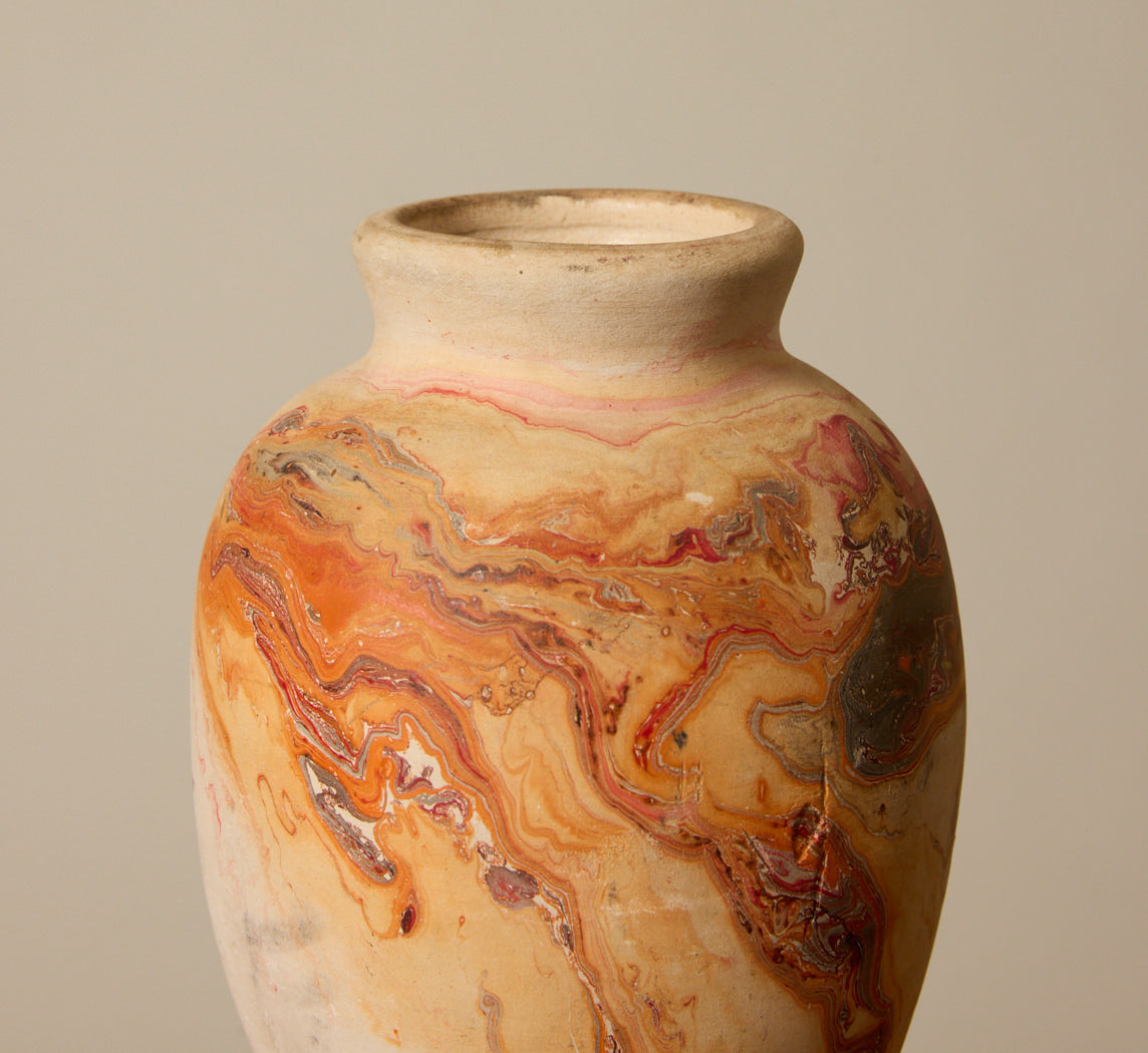 nemadji pottery ネマジポタリー ヴィンテージ 花瓶 VINTAGE NEMADJI VASE IN SIENNA BLUSH – Pierce & Ward