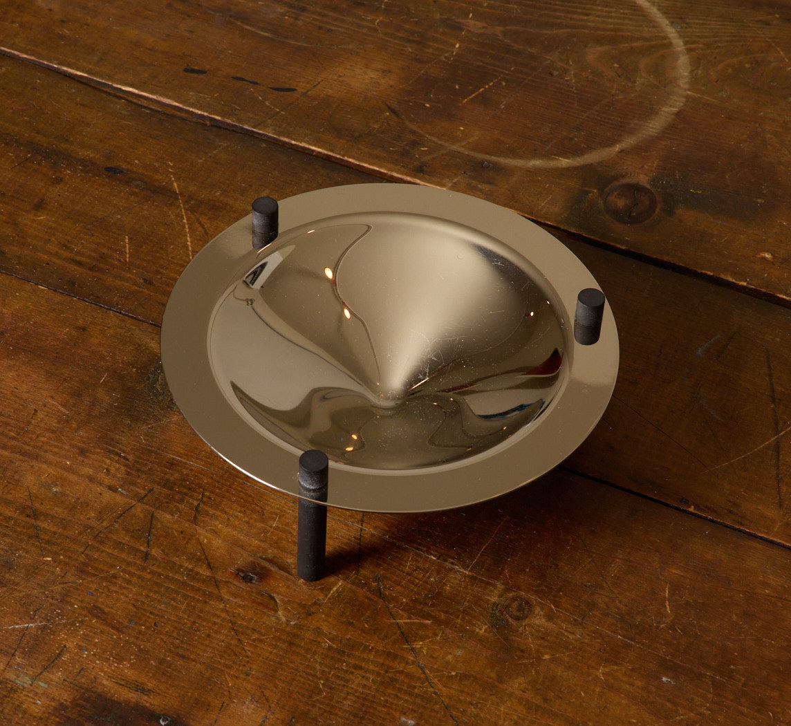 DANISH MODERNIST STEEL CATCHALL DISH, C.1965