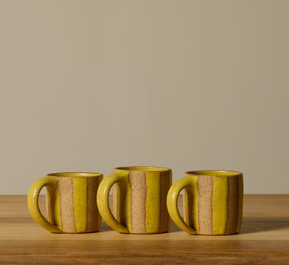 COFFEE MUG BY SALT CERAMICS IN YOLK STRIPE