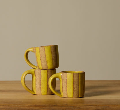 COFFEE MUG BY SALT CERAMICS IN YOLK STRIPE