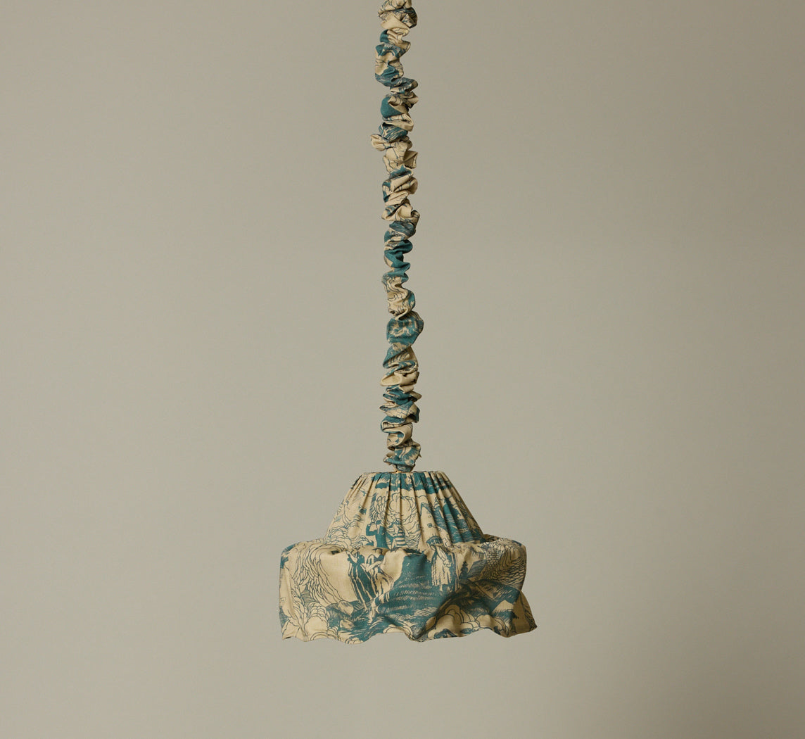 PIERCE & WARD LAMPSHADE PENDANT IN PARASOL TOILE
