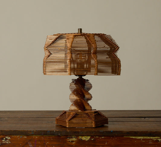 FOLK ART SPIRAL POPSICLE LAMP