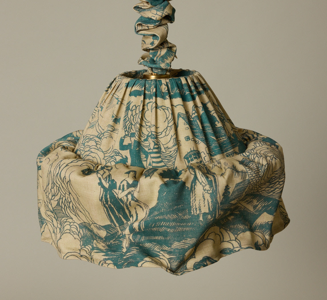 PIERCE & WARD LAMPSHADE PENDANT IN PARASOL TOILE