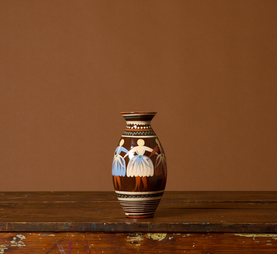1940S EUROPEAN FOLK ART VASE